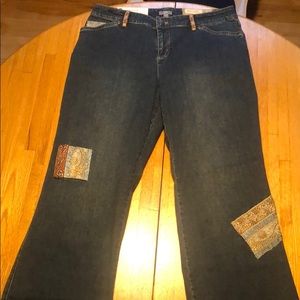 J.Jill patch jeans bootcut